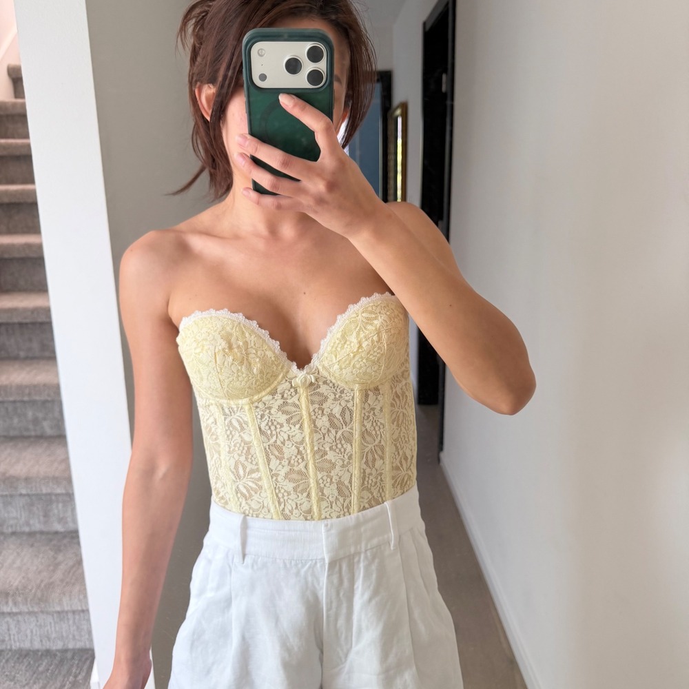 Frederick's of Hollywood Fairycore Cottagecore Coquette Corset Bustier Top 34B